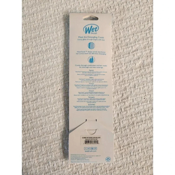 NEW Wet Brush Professional Detangling Comb - Black - Original Packaging - Picture 2 of 3